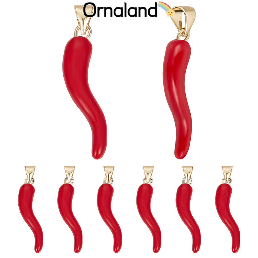 Đáy chuyền tráng men bằng đồng thau không chứa cadmium, thiết kế Horn of Plenty/Sùng Ý Cornicello, m