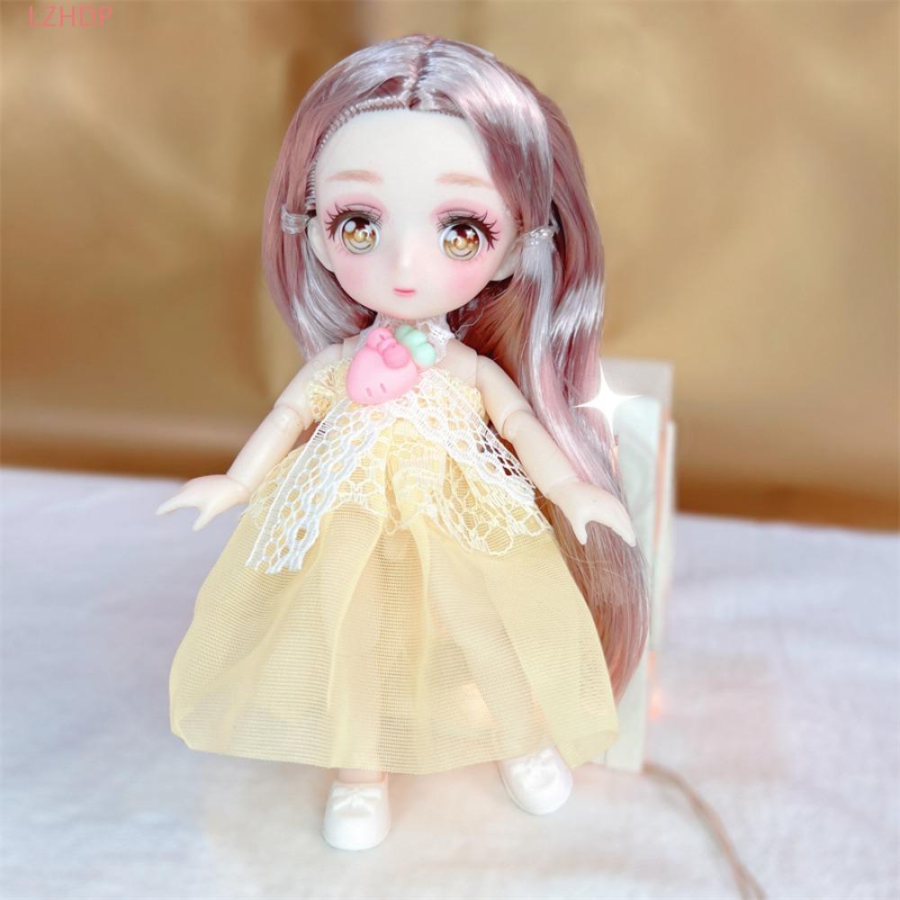 LZHDP Kawaii Bjd Doll, 1 / 8 Bóng Khớp Cơ Thể 16cm Anime Mắt Đồ Chơi Búp Bê, Thời Trang Đáng Yêu Min