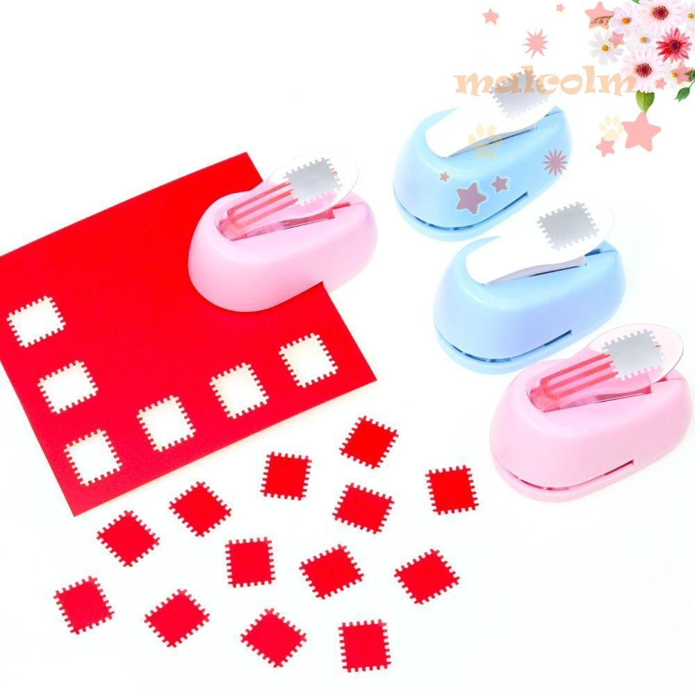 MALCOLM Stamp Border Punch, Stamp Shape Punching Maker Máy Dập Nổi, Văn Phòng Phẩm Cắt Giấy Lỗ Punch