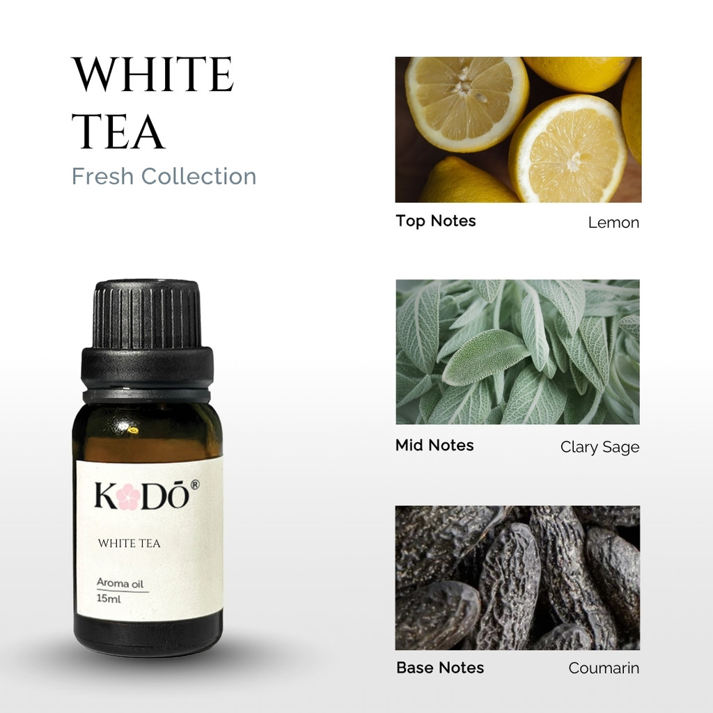 Tinh Dầu Trà Trắng KODO White Tea – Tinh Dầu Xông Phòng Thanh Mát Tinh Khiết - Nhiều Tầng Hương - Th