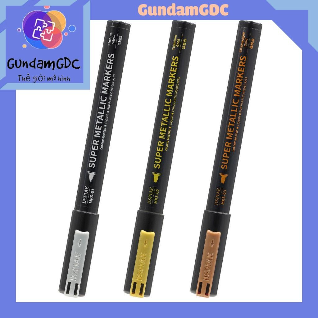 X-Bút tô màu kim loại Super Metallic Color Marker Bạc/Vàng/Đồng MKS-01-03 Dspiae
