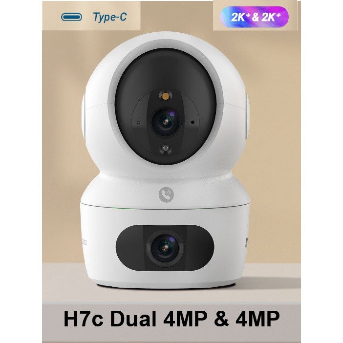 camera wifi Ezviz H7c  dual (4MP+4MP) 2 ống kính quan sát cố định và quay quét 360 độ tuần tra thông