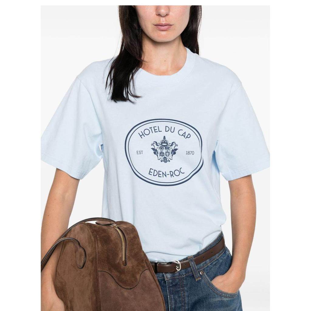 Áo thun nữ từ cotton 100%, thiết kế Sporty & Rich