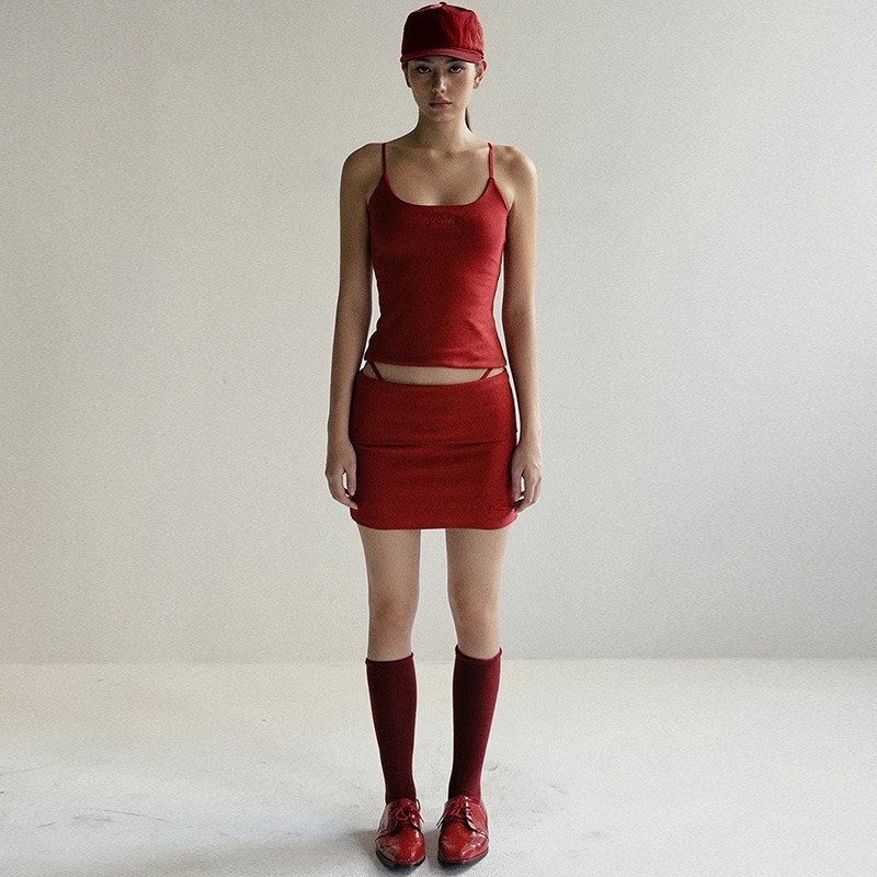 CBWS badblood Trendy women's tank top with spaghetti straps, niche casual slim-fit top