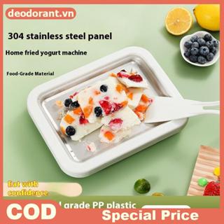 Deodo Hộ Gia Đình Cán Làm Kem Nhỏ Trẻ Em Tự Chế Sữa Chua Pudding Thép Không Gỉ Khuấy Chiên Khay Đá Khuấy Máy Chiên VN