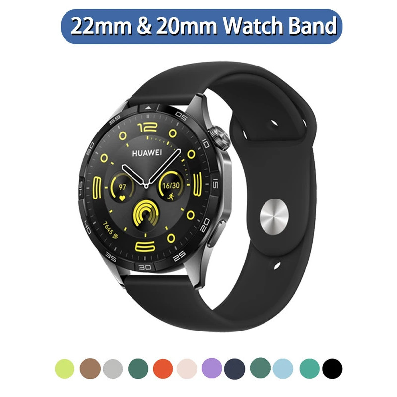 Dây đeo silicon 22mm 20mm cho Huawei Watch GT 3 42mm 46mm / GT Runner / GT 2 Pro / GT 3 Pro Dây đeo 