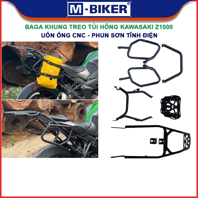 Baga Z1000, Baga khung treo túi hông Kawasaki Z1000, Cảng sau gắn khung treo túi hông dành cho Kawas