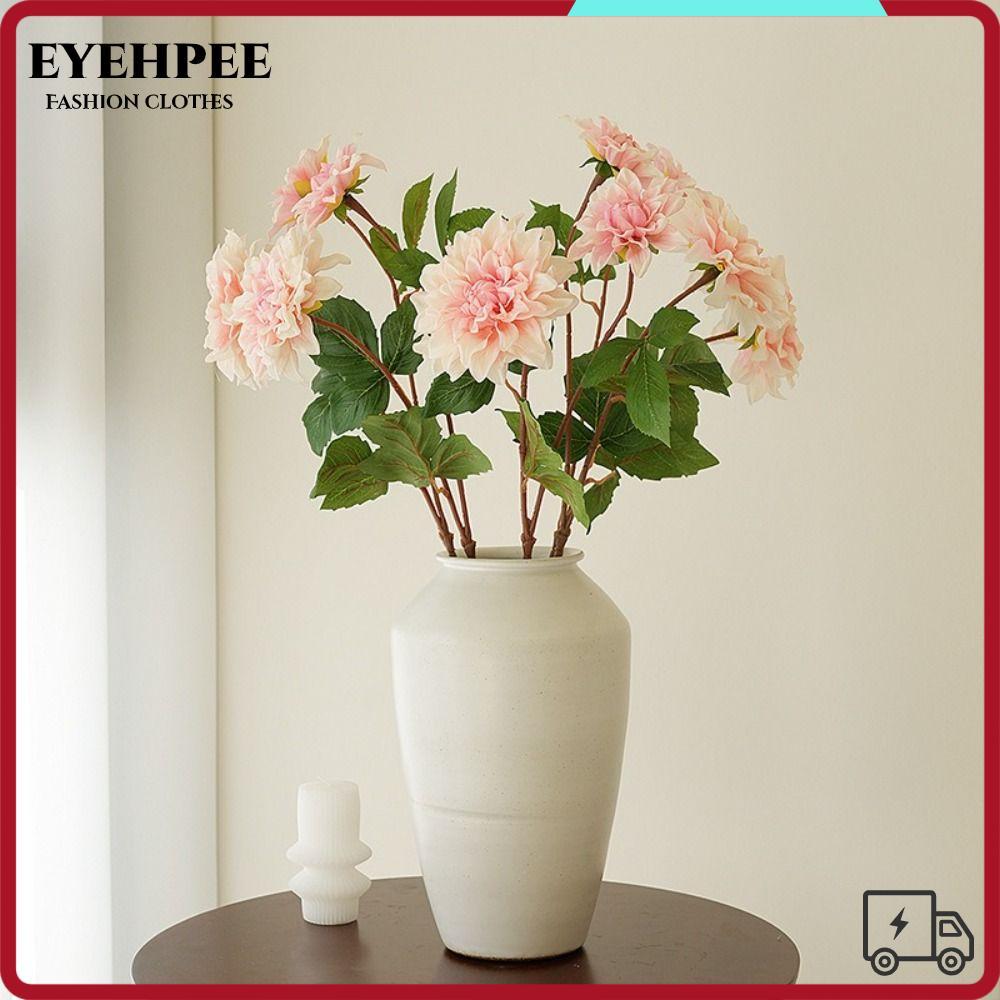 EYEHPEE Hoa Dahlia nhân tạo, Chất liệu sắp xếp hoa đầy màu sắc Cảm ứng thật Dahlia, DIY Đám cưới Han