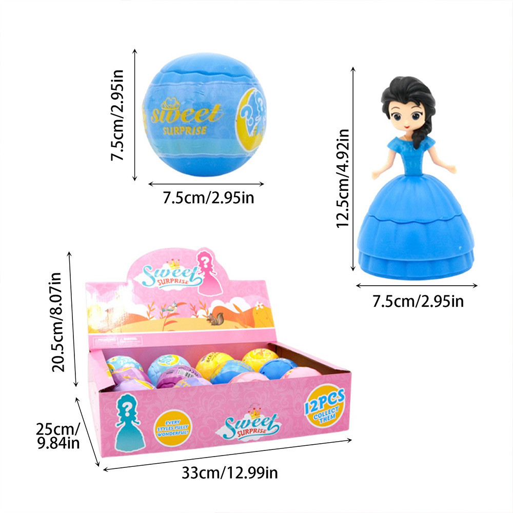 12 PCS Easter Eggs Filled with Princess for Kids Girls, Easter Eggs with Toys