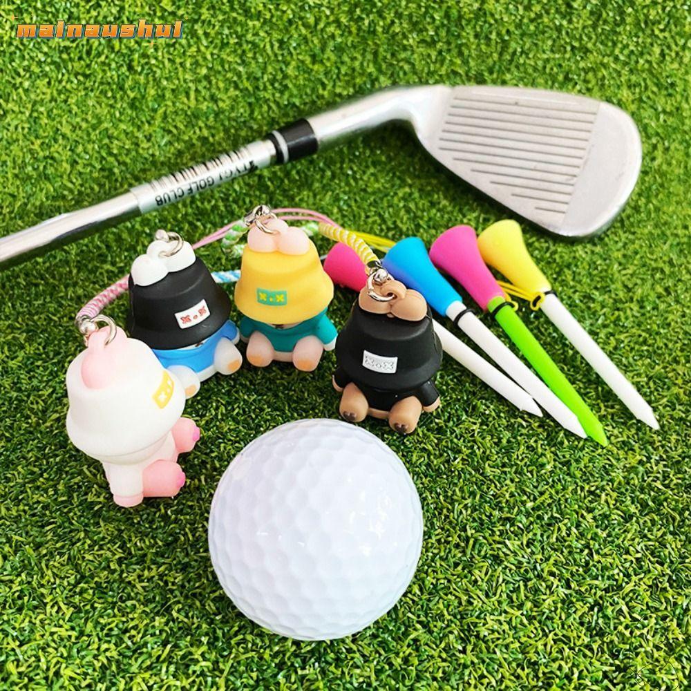 MainAushui Golf Tee, Hình Nhân Vật Dễ Thương, Tái Chế Từ Rubber, Kích thước 83mm