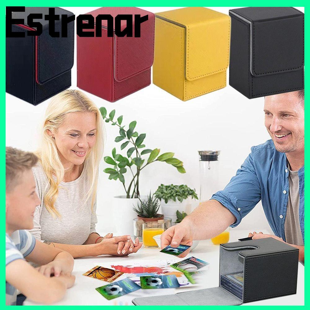 ESTRENAR Game MTG Trading Card Holder, PU Organizer Deck Box, Collection Box Collectible Game Storag