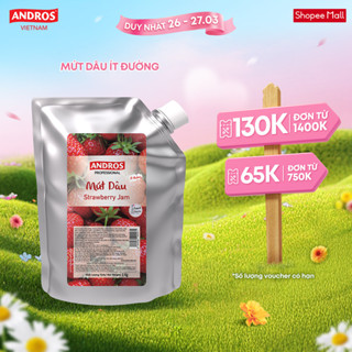 Mứt Dâu Ít Đường - Không chất bảo quản - ANDROS - 1KG