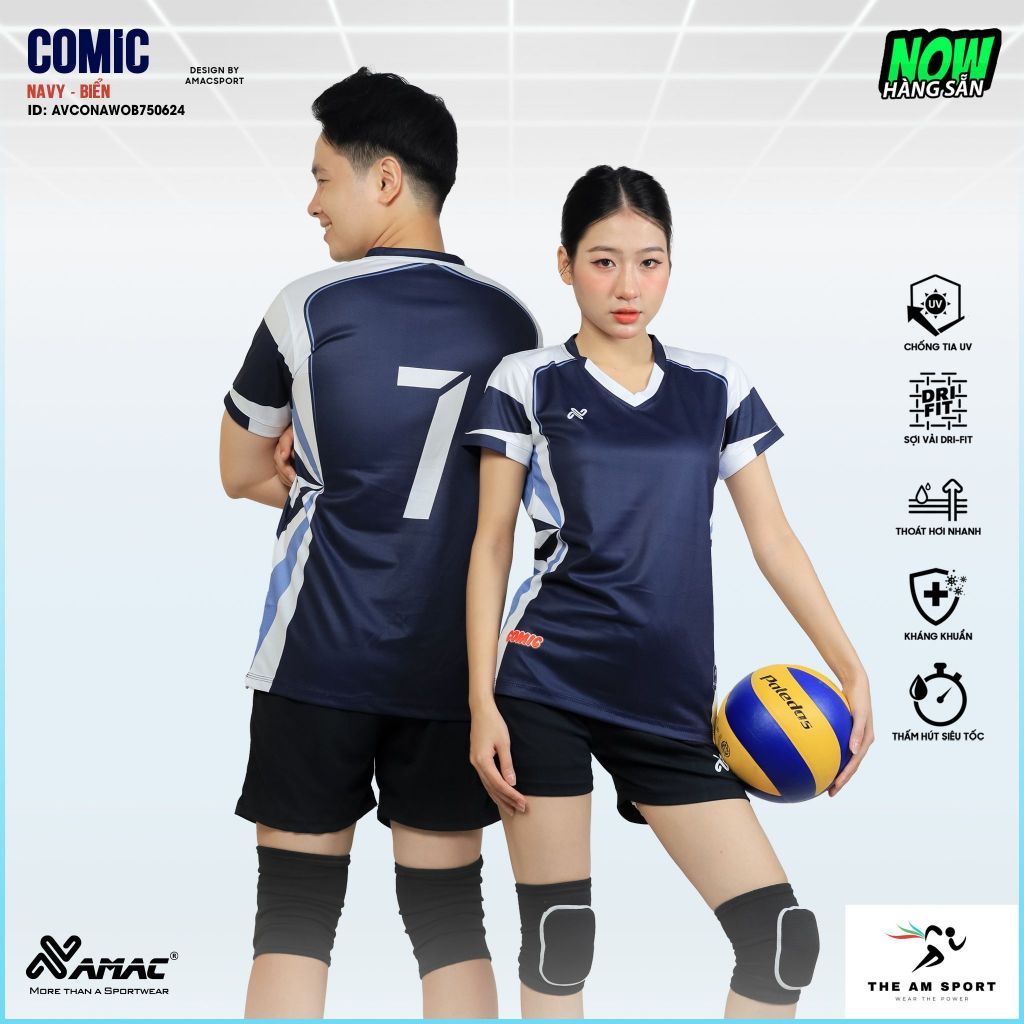 Áo bóng chuyền nữ AMAC - Thoáng khí & thấm mồ hôi | AM Sport