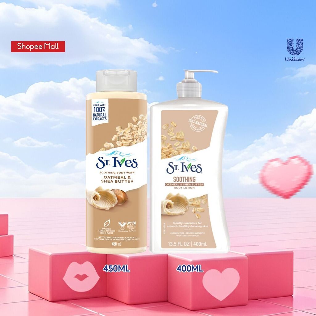 Combo Sữa tắm St.ives 450ml và Sữa dưỡng thể St.ives 400ml (tuỳ chọn)