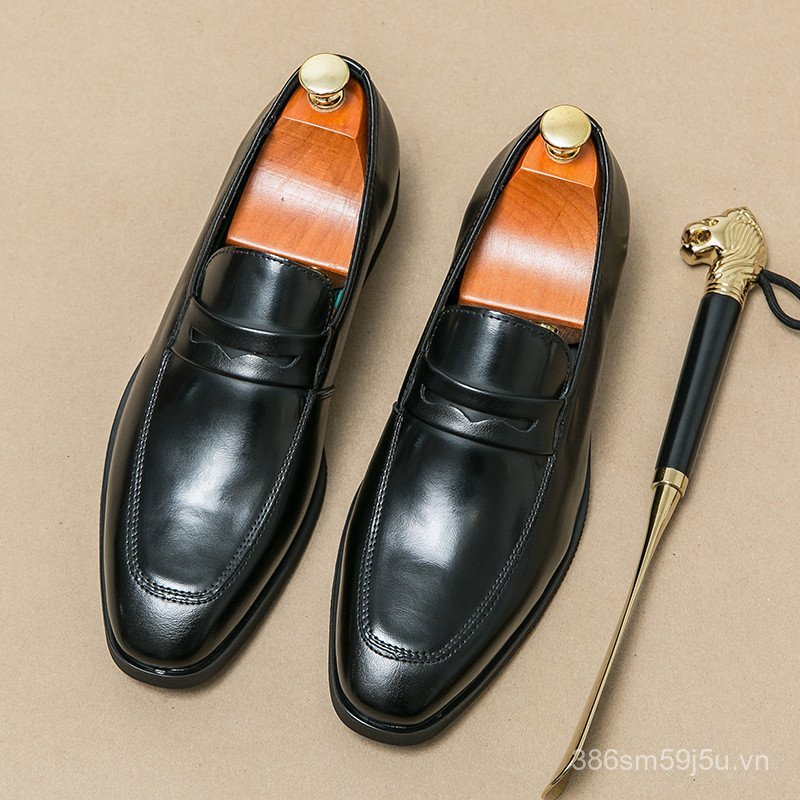 Mã số Wolf King Giày lười đế phẳng Giày nam thông thường phù hợp Giày đơn cỡ lớn