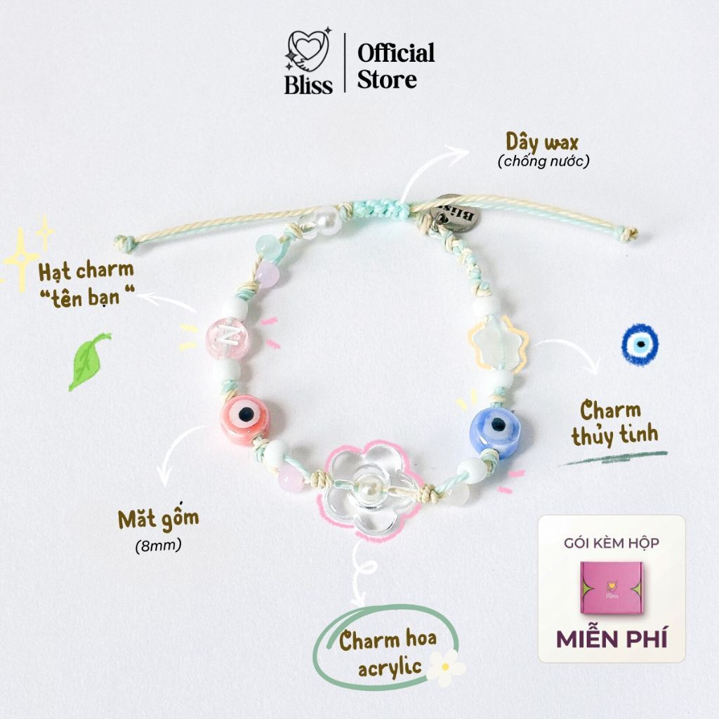 [VÒNG TAY] "Điệu Đà" mix 2  Evil Eye gốm Bliss Accessories - Phụ Kiện handmade