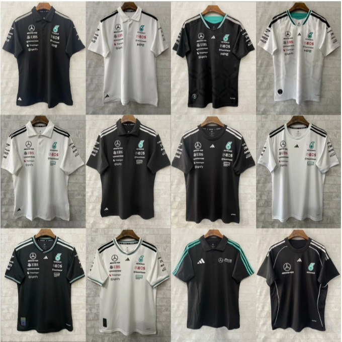 Áo kỹ thuật Formula 1 Mercedes AMG Petronas 2025 - Màu đen, size từ S đến 5XL