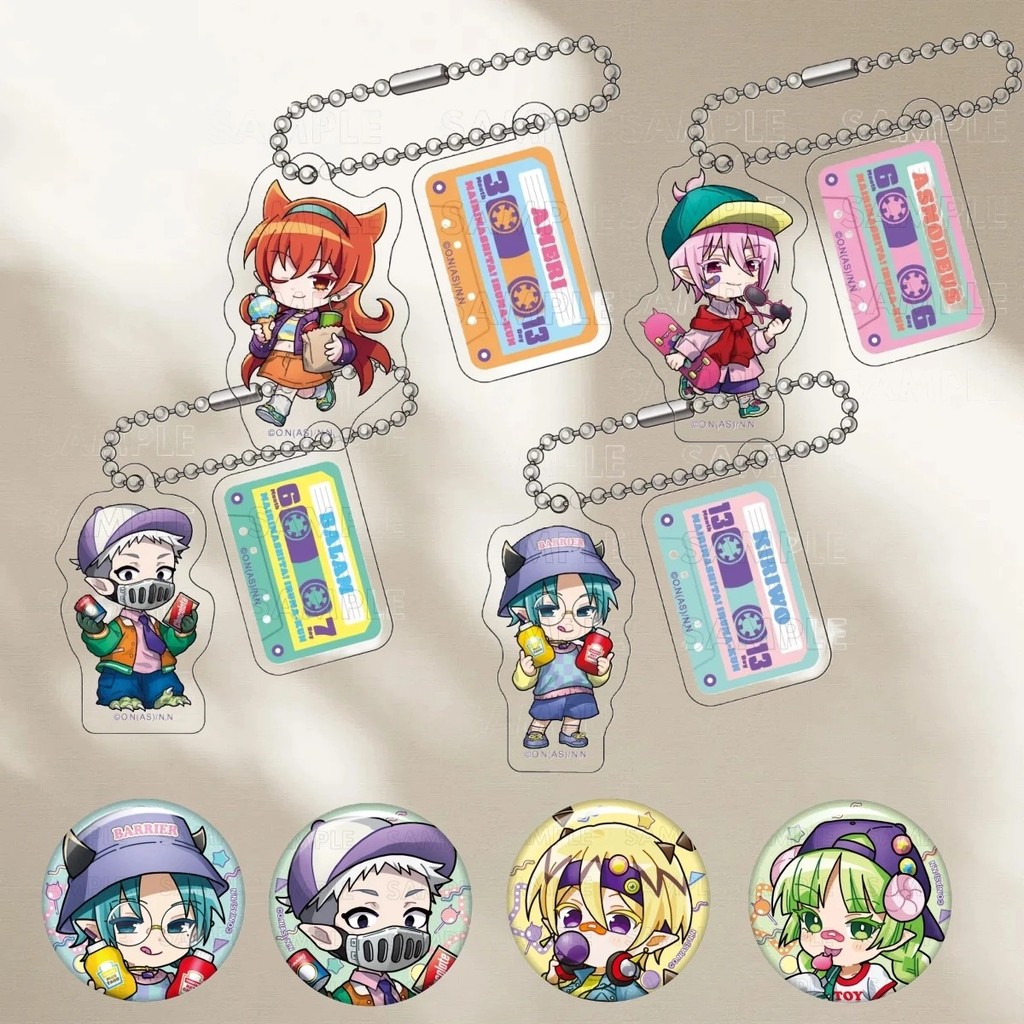 Móc khóa Anime Vào học viện Ma Vương rồi đấy Iruma-kun Huy hiệu cài áo Suzuki Iruma Clara Acrylic tr