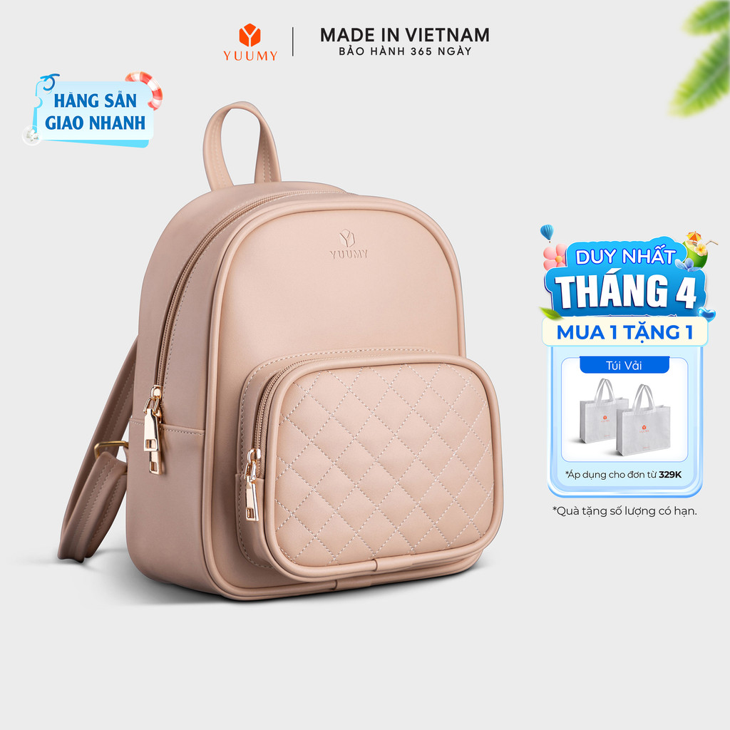Balo Yuumy (Thời trang nữ cỡ trung chần chỉ - Balo da YBA35) Bagsmart