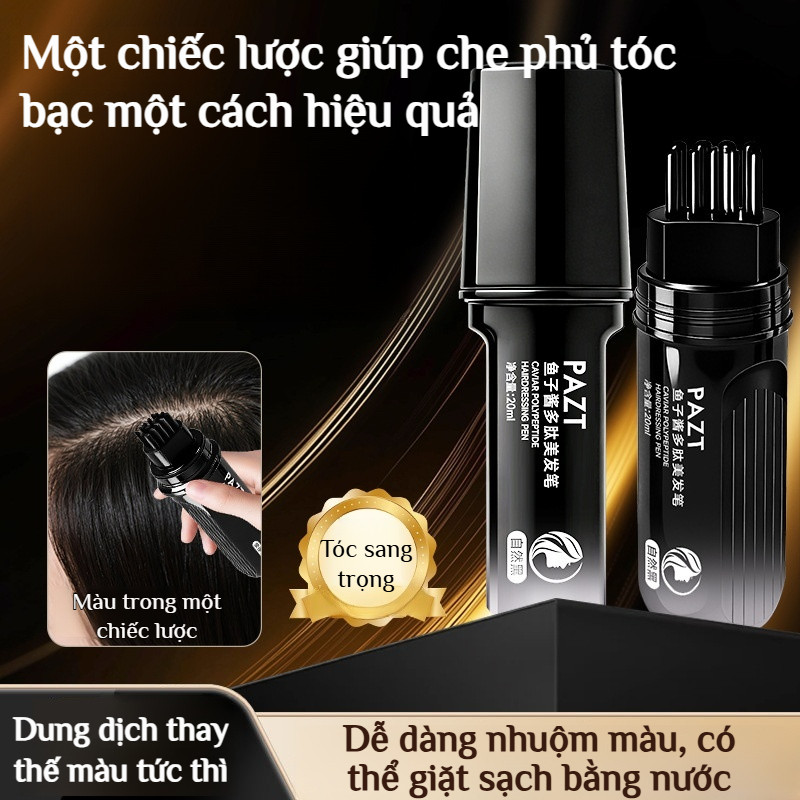 【Instant Root Touch-Up & Caviar Care】Caviar Peptide Hair Color Pen - Temporary Hair Dye For Quick