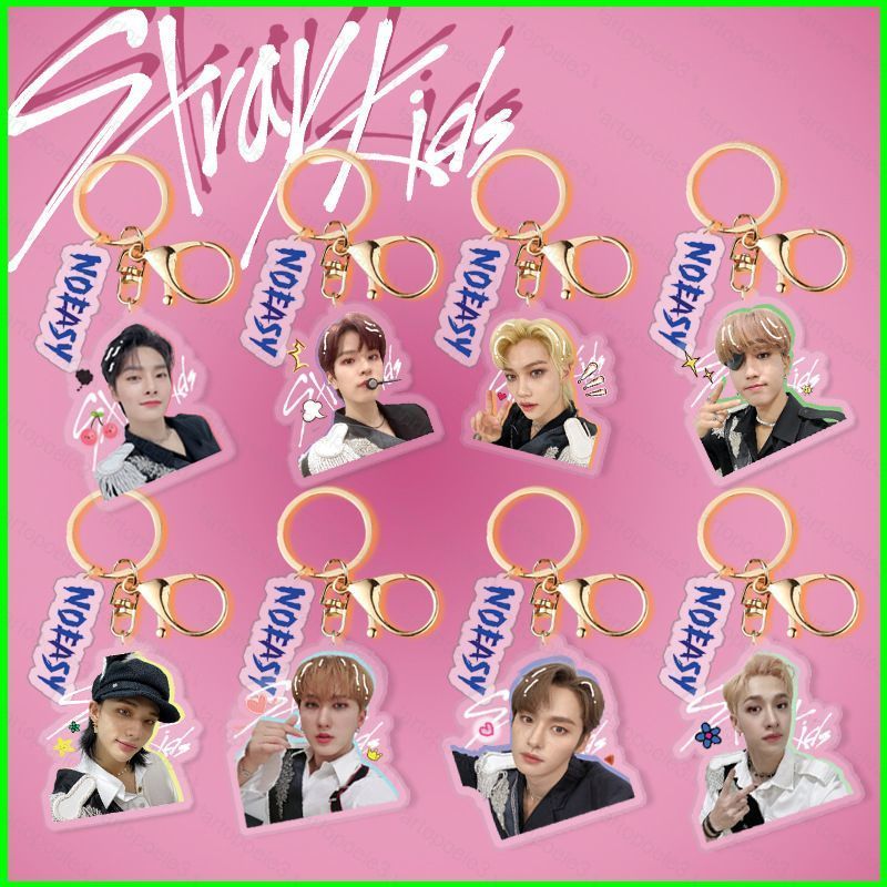 Stray Kids Bang Chan Hwang Hyun-Jin Lee Min-Ho NOEASY Acrylic móc khóa túi mặt dây chuyền