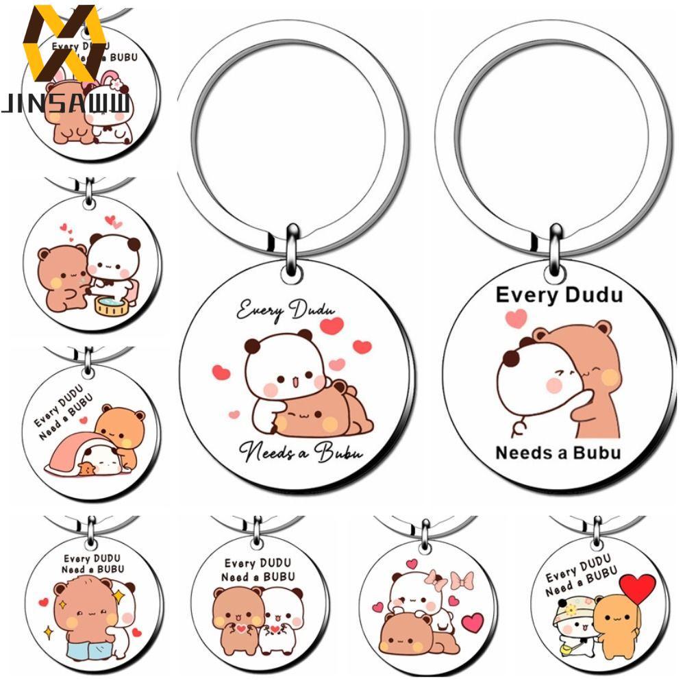 Móc chìa khóa JENIFERDZ Bubu Dudu, Mọi Dudu đều cần mặt dây chuyền Bubu Panda và Gấu Bubu Dudu, Back