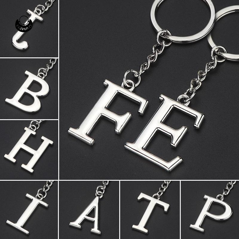 N2HAO Sáng Tạo Bảng Chữ Cái Mặt Dây Chuyền Thời Trang 26 Chữ Cái Bảng Chữ Cái Ban Đầu Móc Khóa 26 Ch
