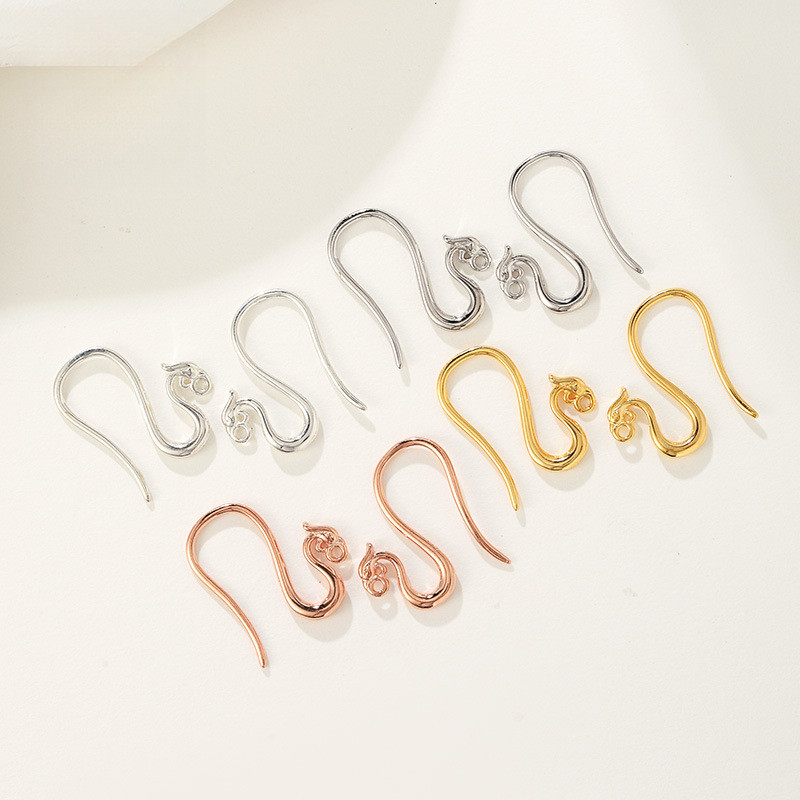 Bainiao Chaofeng 925 Sterling Silver Phoenix Earring Cài đặt dành cho nữ, Móc bông tai, Móc treo bôn