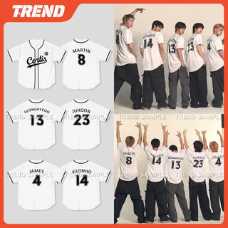 Áo bóng chày vintage unisex CORTIS Merch Martin James Keonho - Áo thun sơ mi tay ngắn thời trang