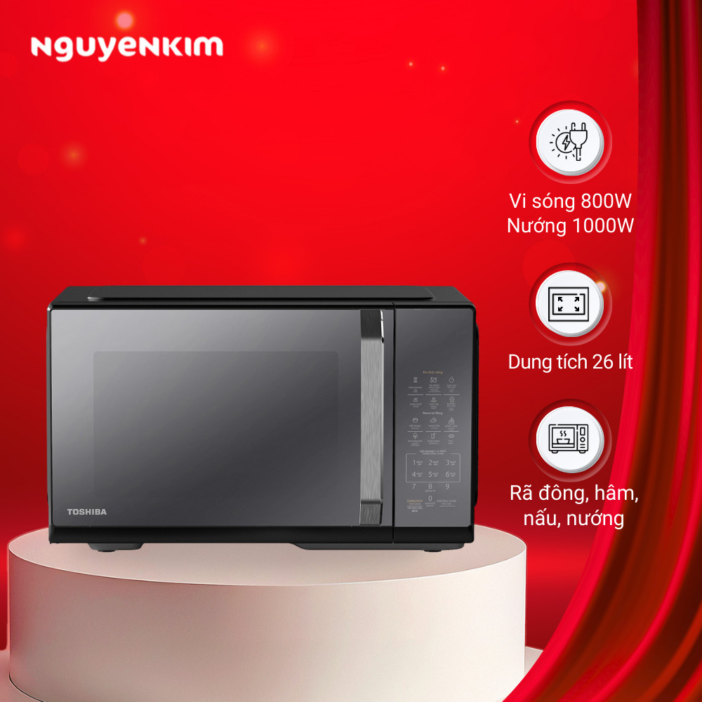 Lò vi sóng có nướng Toshiba 26 lít MW3-EG26PE(BM) VN