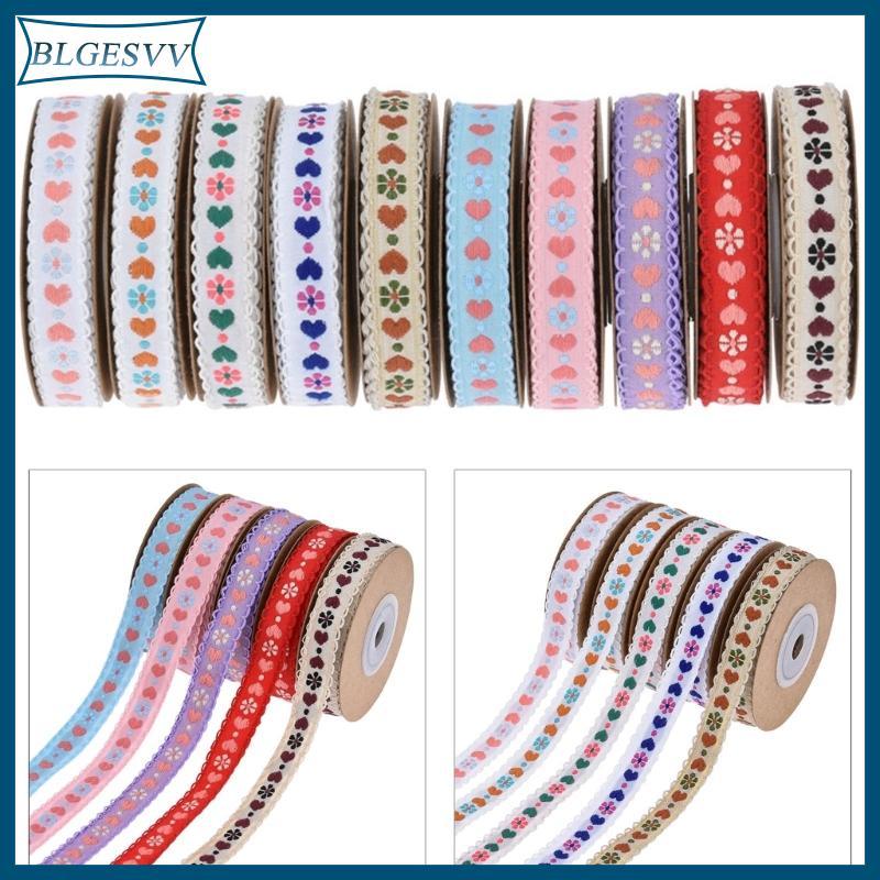 Blg 5Yard Hoa Trái Tim In Ruy Băng Polyester Cho Gói Thủ Công DIY
