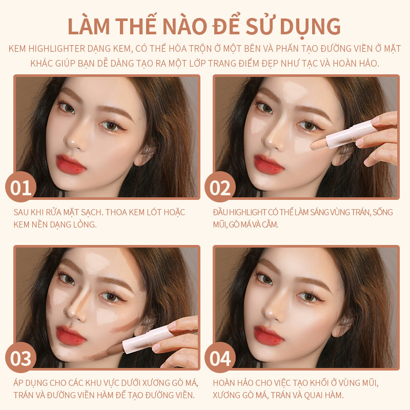 Kem làm nổi bật và đường viền đa năng Kimuse