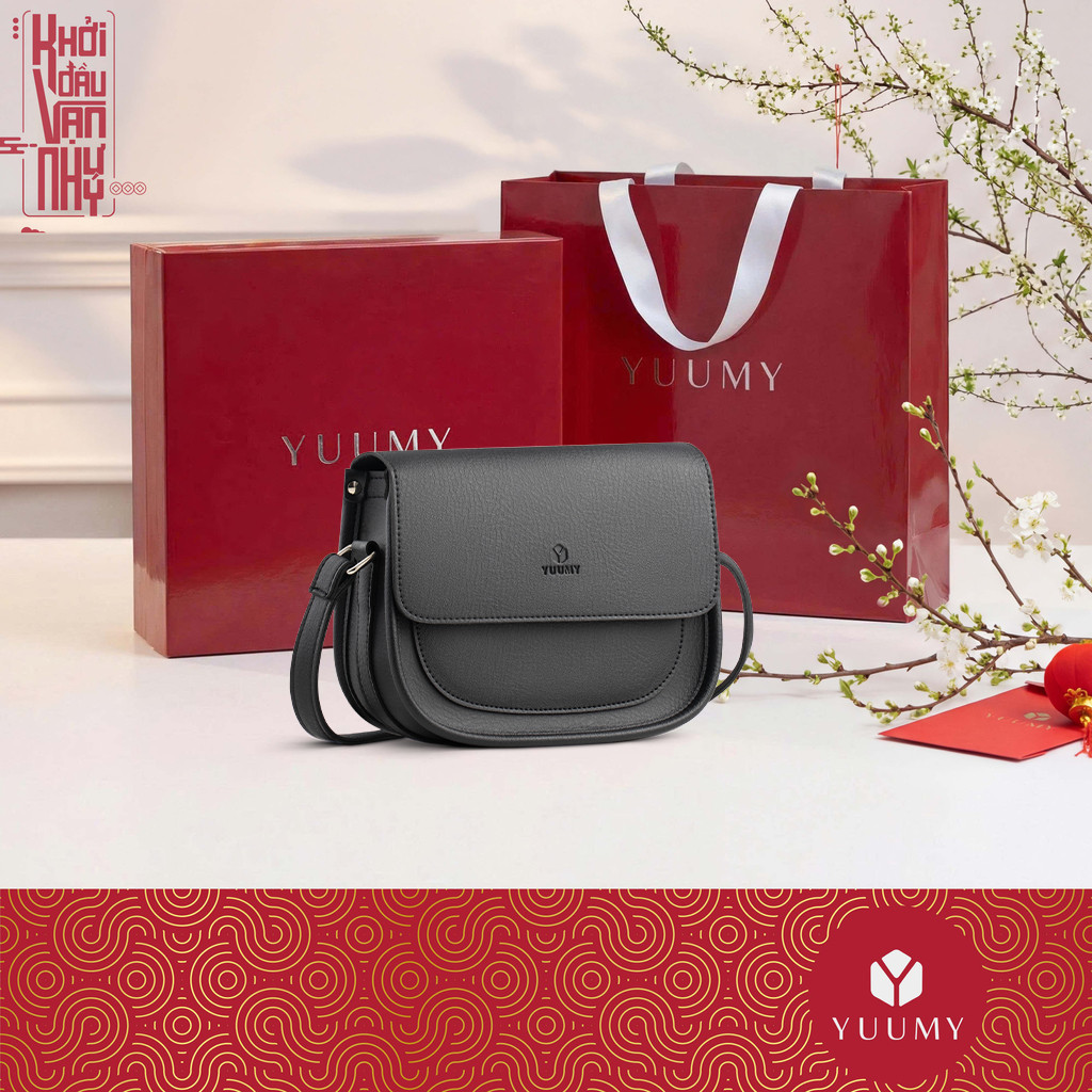 Túi Yuumy - Hộp quà (Túi đeo chéo nữ YUUMY YN273 + Hộp + Túi Giấy + Túi rút đựng sản phẩm + Thiệp vi