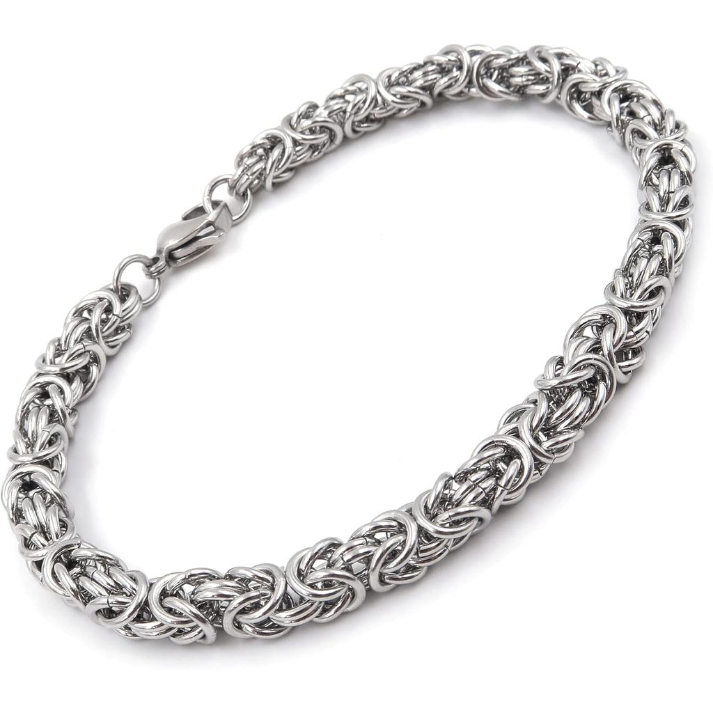 Steelmeup - Dây Choker Byron Tròn Bằng Thép Không Gỉ Cho Unisex, Kích Cỡ Từ 6 Đến 9 Inch