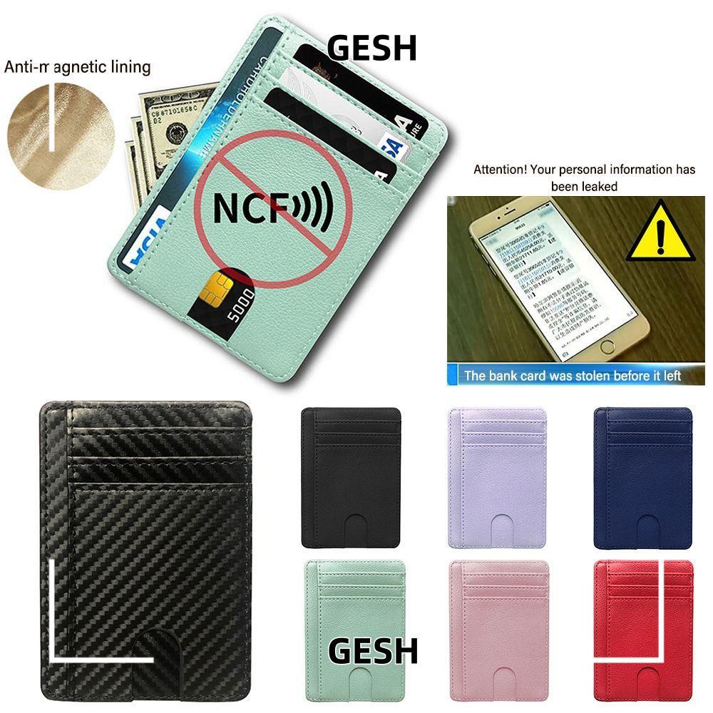Ví da GESH Chống trộm Ví đựng thẻ tín dụng Ví đựng tiền 8 khe cắm