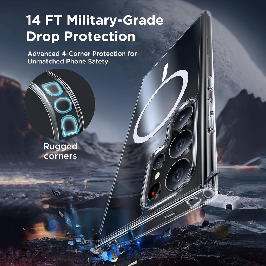 Ốp lưng trong suốt từ tính Samsung S25+ (PLUS), Samsung S25 Ultra, Samsung S25, Samsung S25 Edge ...