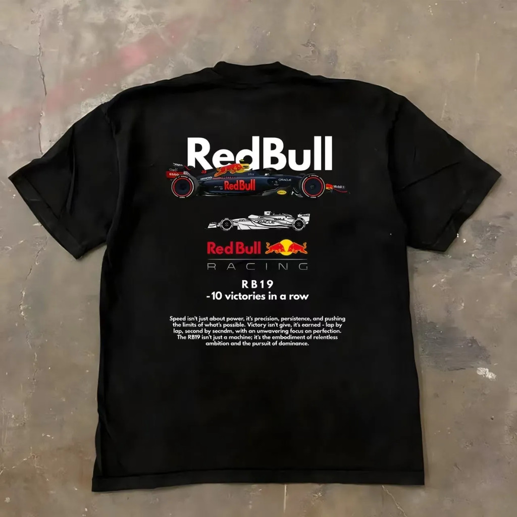 F1 racing suit, RED BULL team short-sleeved shirt, Verstappen, outdoor sports breathable T-shirt