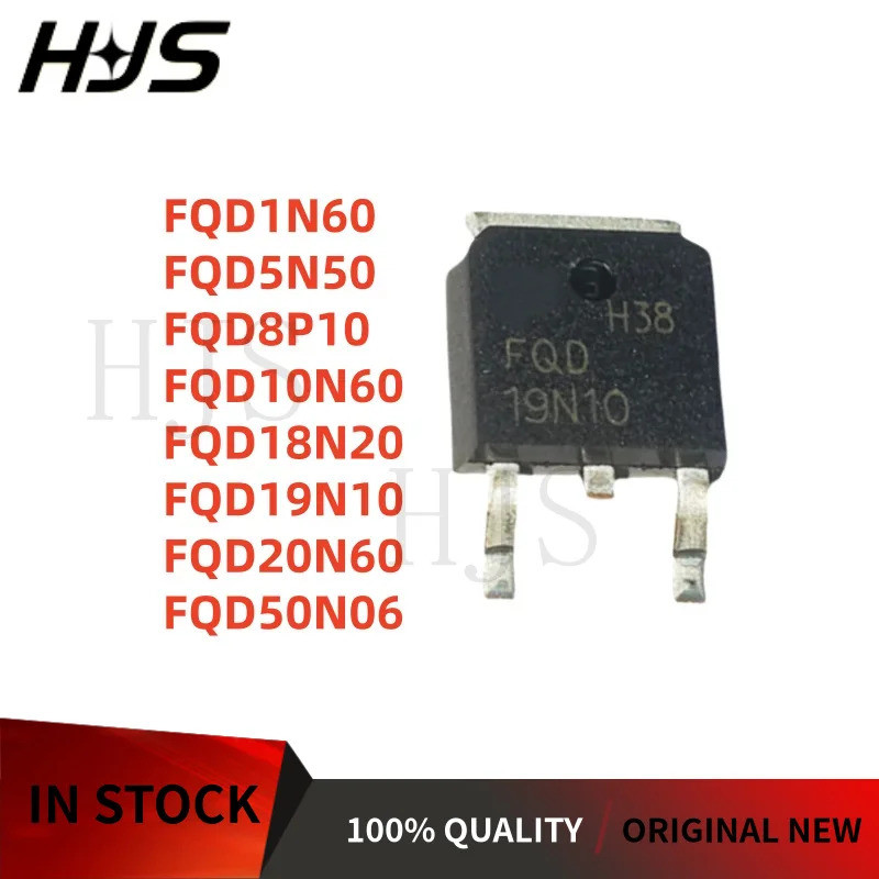 5 Chiếc FQD20N60 FQD1N60 FQD8P10 FQD10N60 FQD5N50 FQD18N20 FQD50N06 FQD19N10 TO-252 Hiệu Ứng Trường 