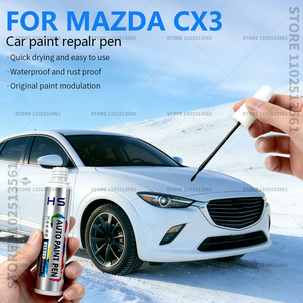 Dành Cho Xe Mazda CX3 Sơn Sửa Chữa Bút Touch Up Scratch Remover DIY Phụ Kiện Xe Hơi Trắng 34K Xanh 4
