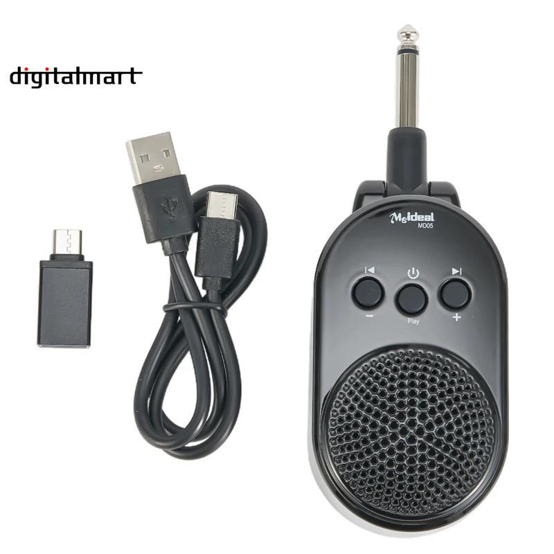 Mini Guitar AMP 5W USB Sạc Mini Khuếch Đại ABS Đen Thiết Kế Tiện Lợi Cho Đàn Guitar Điện Đàn Guitar 
