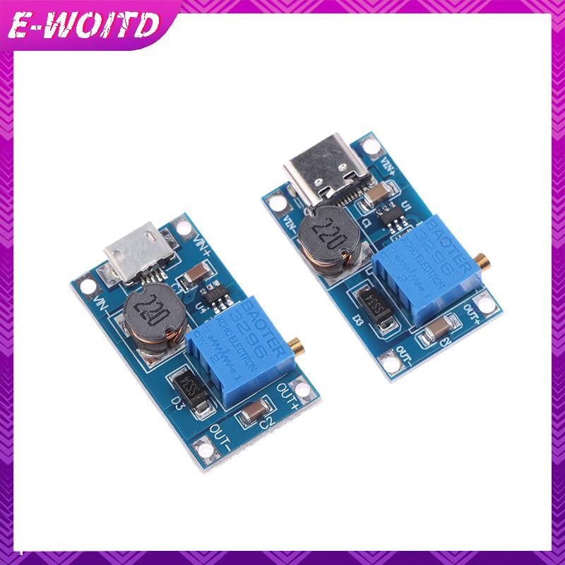 E-WOITD 1 Bộ Chuyển Đổi Tăng Cường Chuyển Đổi Mô Đun Nguồn MT3608 Mico Type-C Giao Diện Cung Cấp Mô 