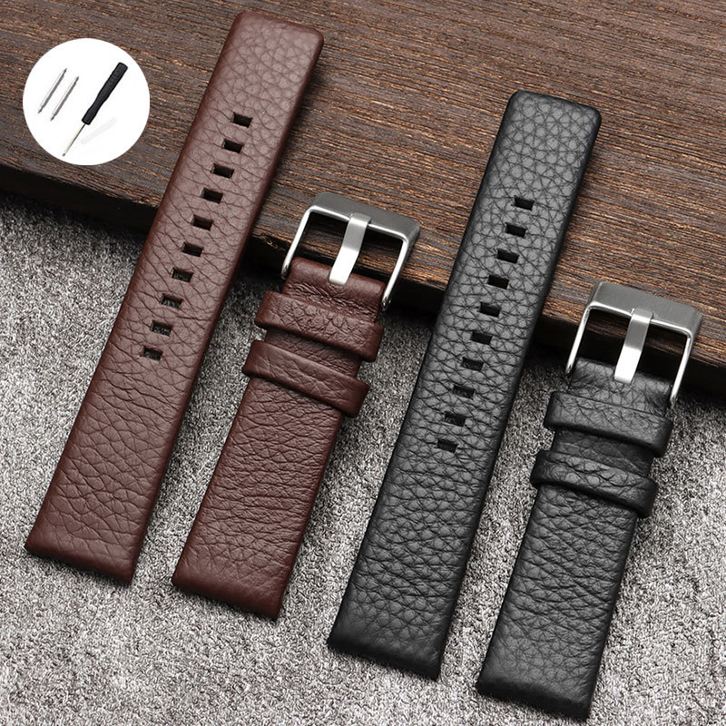 Dây đeo đồng hồ da bò lớp hàng đầu 18-32mm dành cho vòng đeo tay họa tiết vải thiều Diesel Dây đeo đ