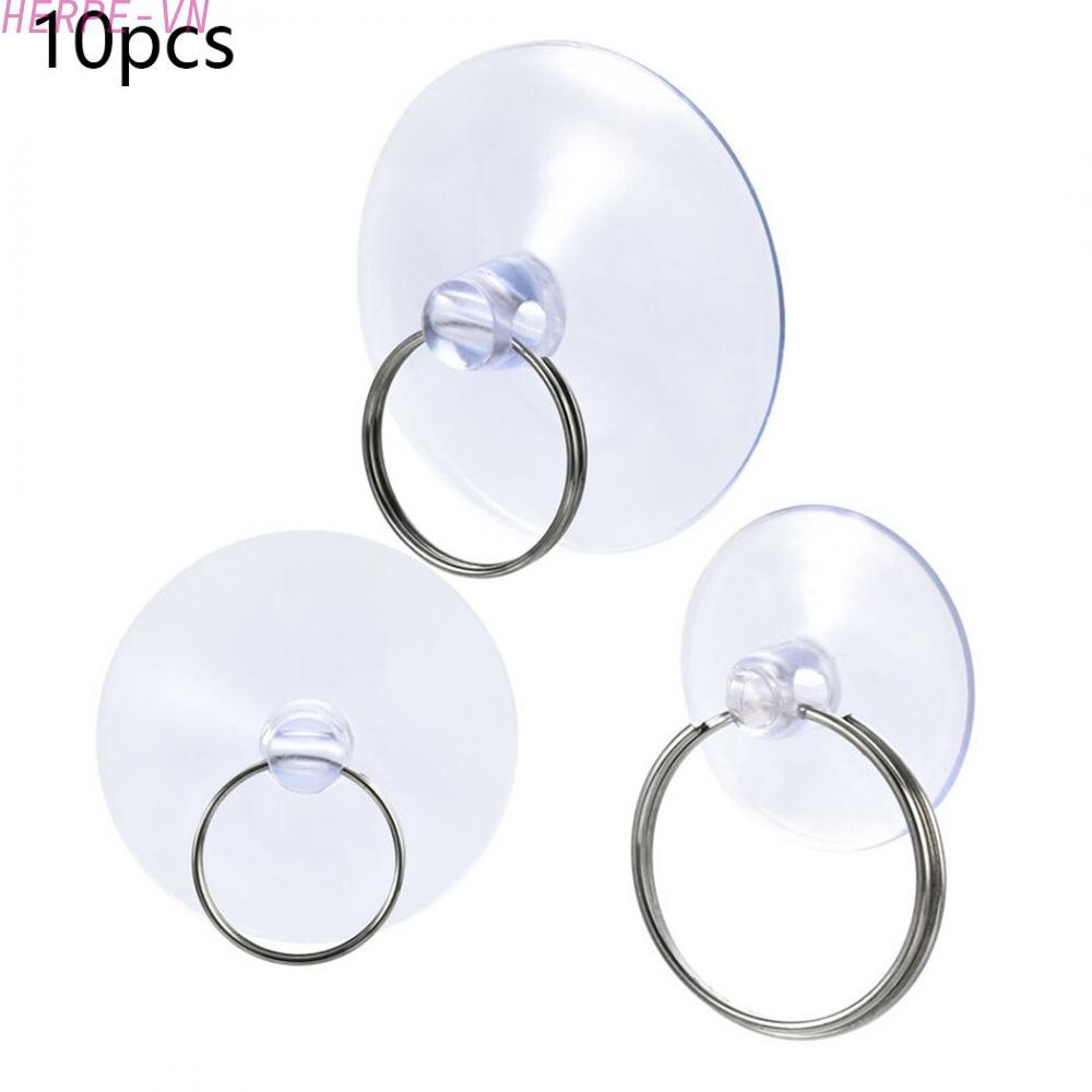 [HERPEVN]Useful Suction Cups Hanging Hook PVC Plastic Suckers Tile With Ring 25mm[Ready stock]