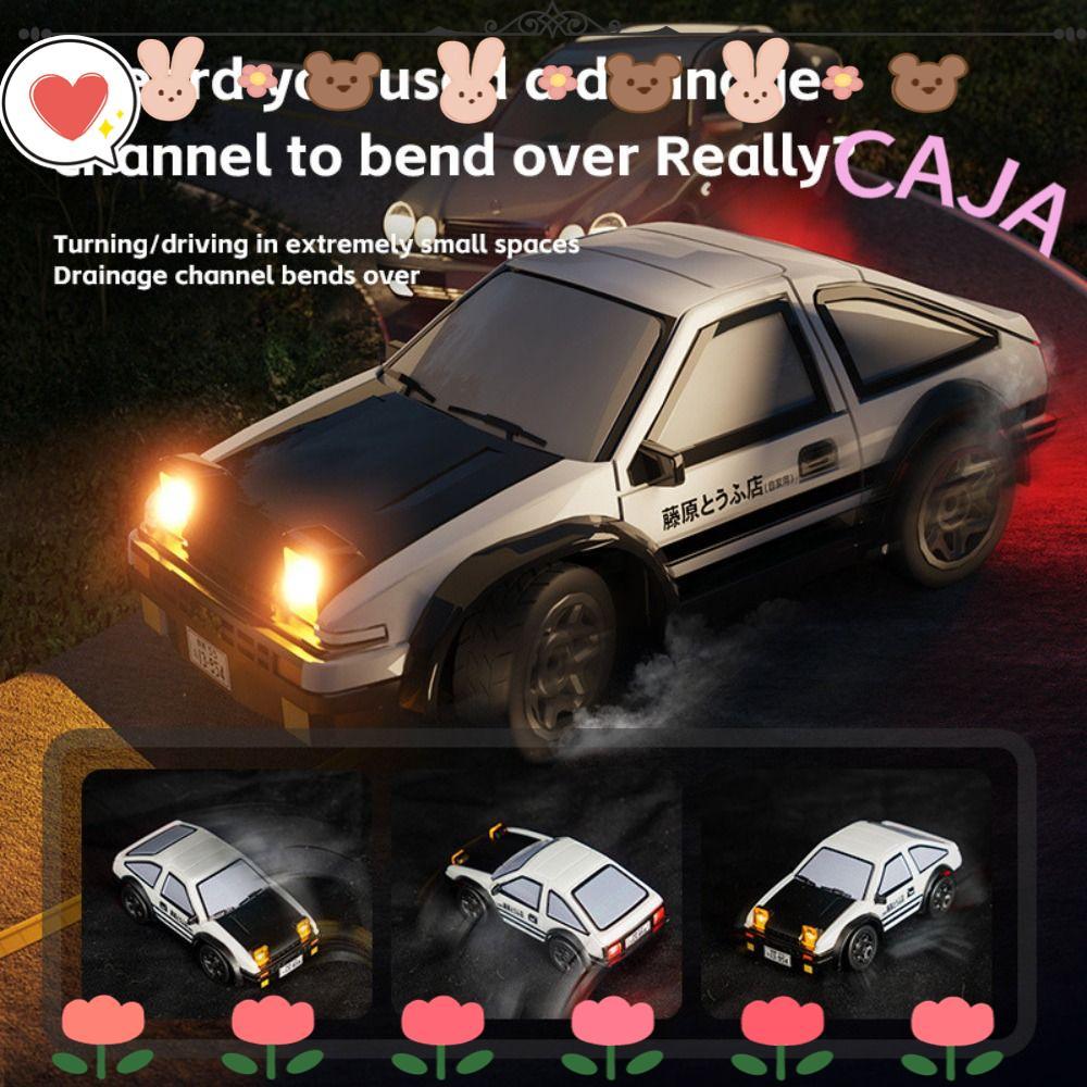 Xe đóng thế RC CAJA1, 1 / 64 MINI AE86 Đua xe thể thao RC Drift Car, Đồ chơi xe điện bằng nhựa đen t