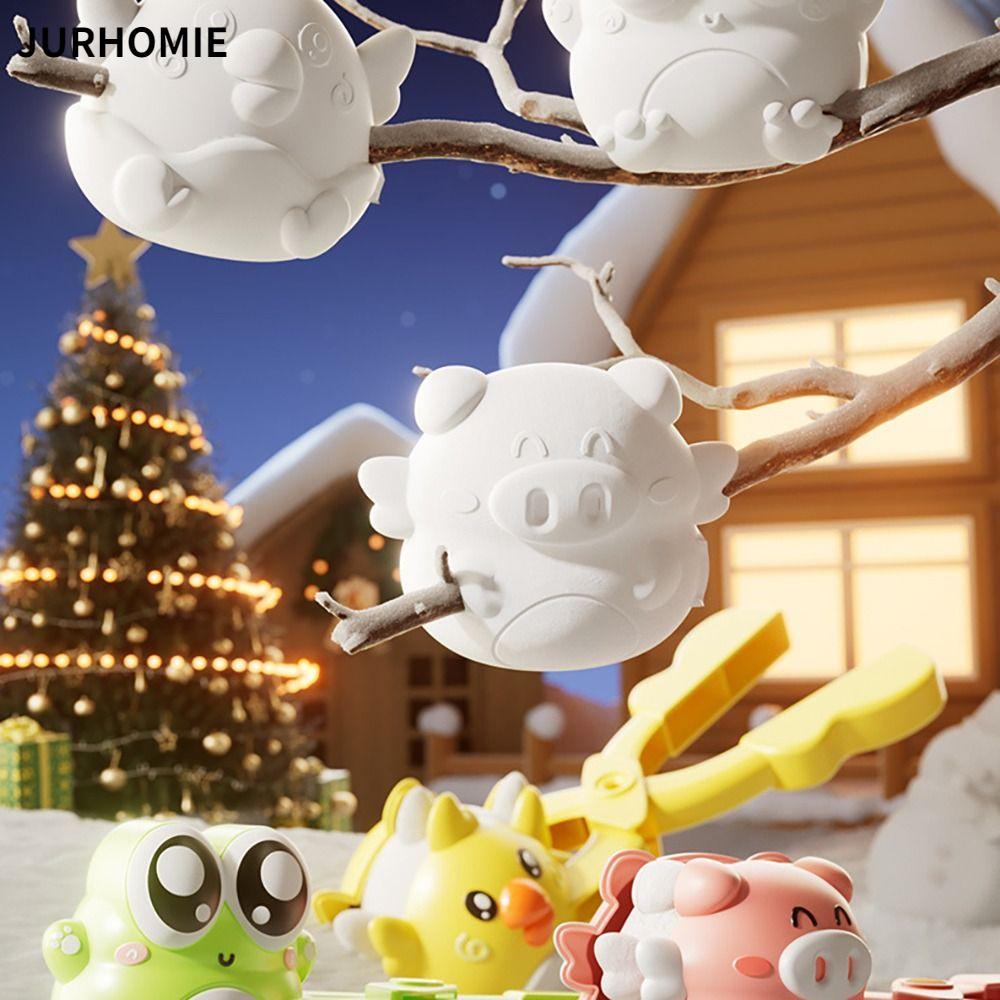 JURHOMIE Snowball Clip Toy, Piglet Chick Snowball Maker, Hiện vật Ếch Tuyết Khuôn Tuyết Snowball Fig