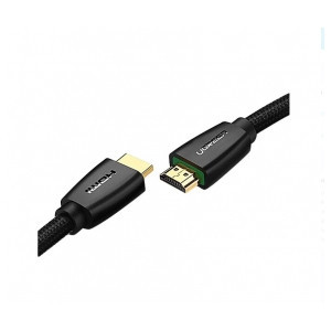 Cáp HDMI 1.5m Ugreen 40409 chuẩn 2.0, 4K HD118 (Dây tròn trơn đen, Hàng cao cấp)