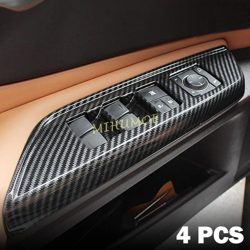 Dành Cho 2019-2025 Lexus ES250 ES300h ES350 LHD Sợi Carbon Nội Thất Cửa Sổ Công Tắc Bảng Điều Khiển 