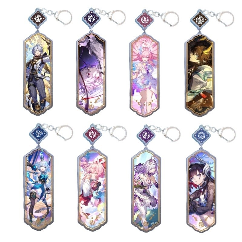 Honkai Star Rail Acrylic Pendant Phainon Cyrene Evernight Castorice Hanging Keychain Bag Pendant Celebrate Keyring Gift