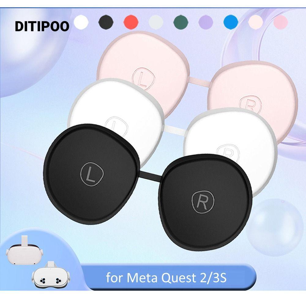 Miếng dán bảo vệ ống kính DITIPOO, chống trầy xước cho nắp chụp Meta Quest 3S / Quest 2, Vỏ bảo vệ c