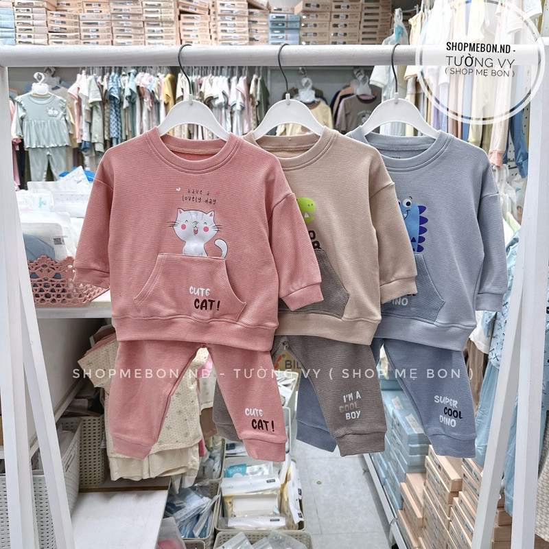 [ Dokma ] Bộ dokma dài tay thu đông mềm mại cho bé trai bé gái